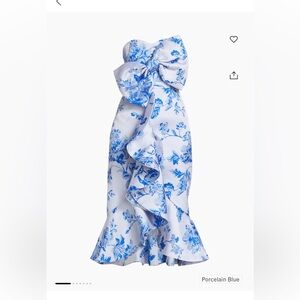 Mestiza New York Blue White Floral Bow Dress